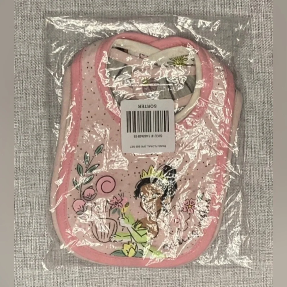 Disney The Princess and the Frog Tiana Floral Bib Set